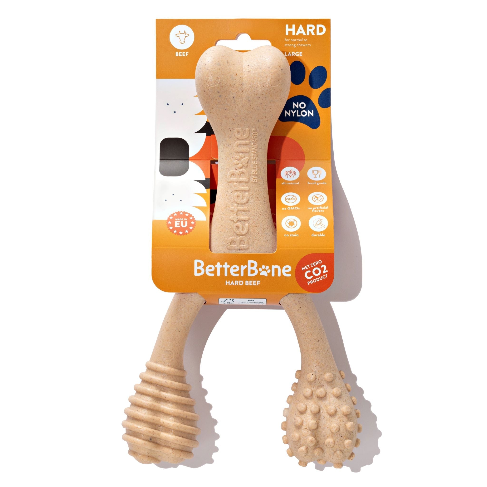 BetterBone HARD DURABLE CHEW TOY: Naturally Derived Ingredients, eco-friendly, and for the toughest chewers!